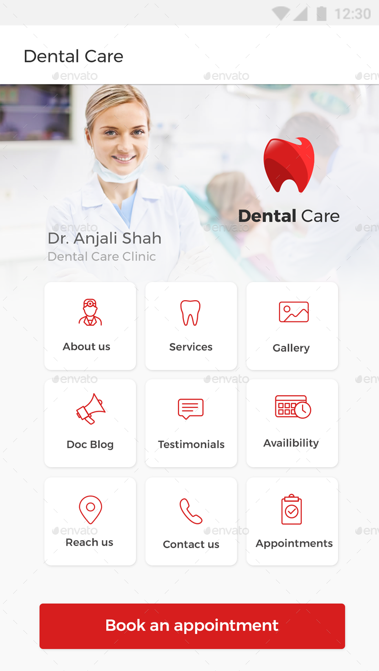 Online Doctor Appointment Booking App UI Kit Dentist Appointment App